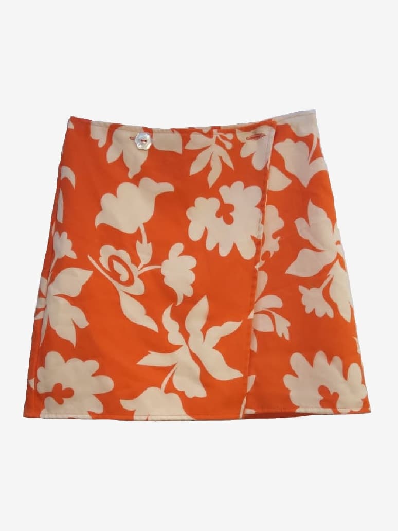 Falda Naranja Floral